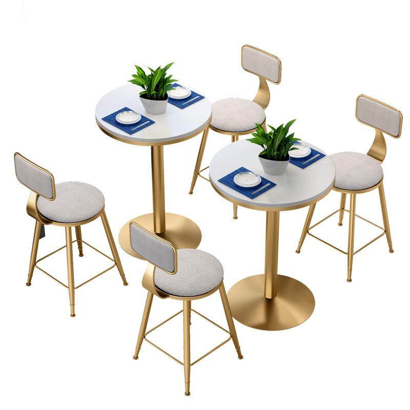 北欧简约新款大理石餐吧奶茶店快餐桌椅商用桌甜品咖啡厅岩板圆桌,淘宝优惠券,粉丝福利购,淘宝优惠卷