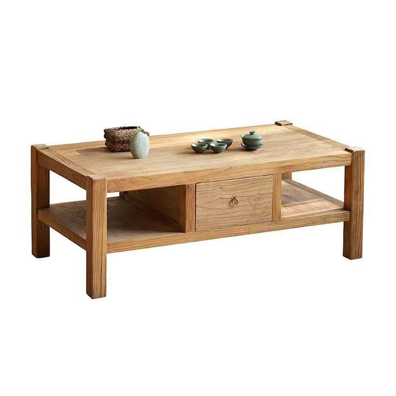 新中形式老榆SSF木茶桌户茶几原木色桌子小型设计简约厅客实木方,淘宝优惠券,粉丝福利购,淘宝优惠卷