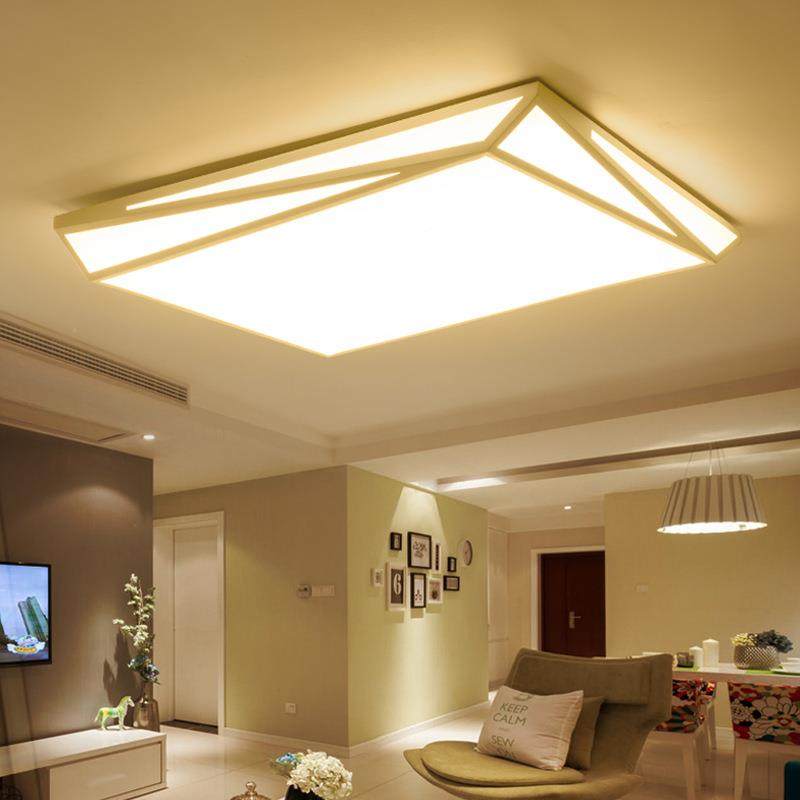 厅现代简约长方形LED吸家顶灯大气客灯饰铁艺创TLS-MX72居意异形,淘宝优惠券,粉丝福利购,淘宝优惠卷