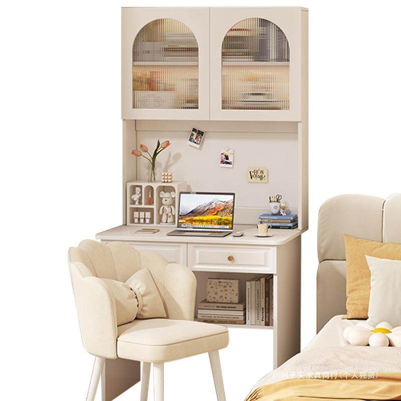 书桌书架一体2家025新款用梳妆台女LZW生卧室白色化桌成妆人电脑,淘宝优惠券,粉丝福利购,淘宝优惠卷