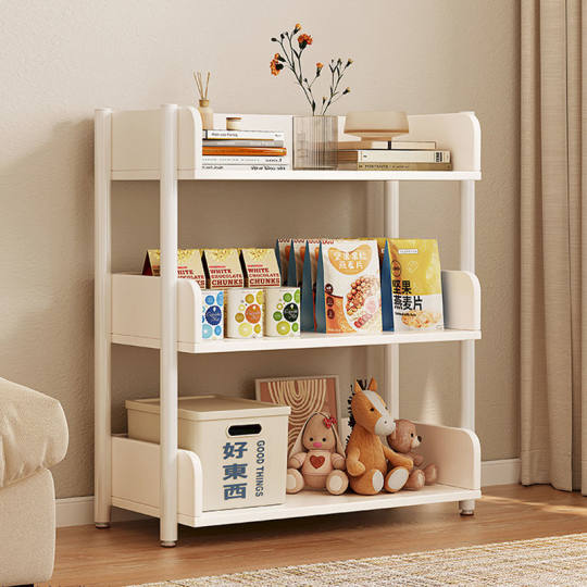 简易书架落地置物架铁艺客厅置物架货架阅读收纳层架子家用卧室书