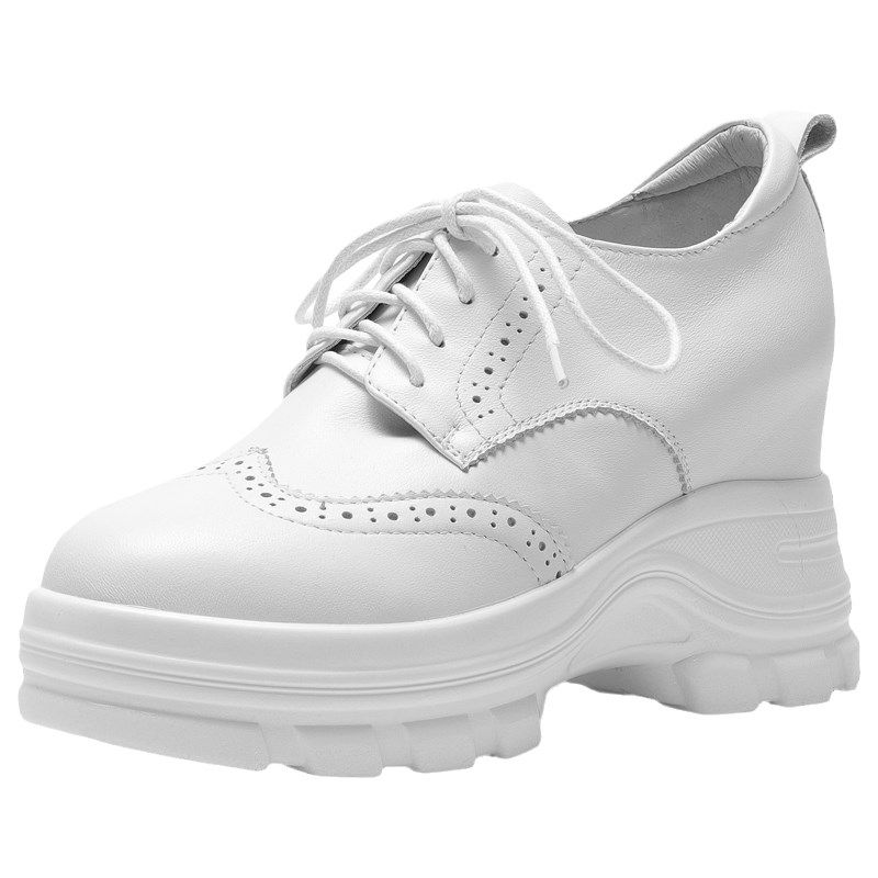 9CM超高跟小白鞋春季新款超厚底松糕鞋白色内增高老爹鞋四季女鞋,淘宝优惠券,粉丝福利购,淘宝优惠卷