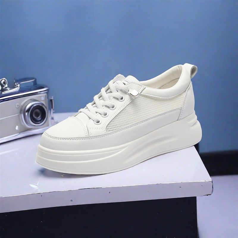 真皮小白鞋女厚底百搭休闲运动鞋板鞋2024新款舒适搭配裙子的鞋子,淘宝优惠券,粉丝福利购,淘宝优惠卷