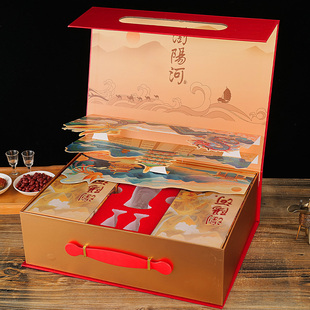 4浏阳河52°浓香型白酒手提礼盒500ml*6瓶