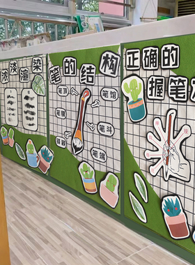 幼儿园学校教室班级美工区角区域装饰环创主题墙面墙饰组合墙贴
