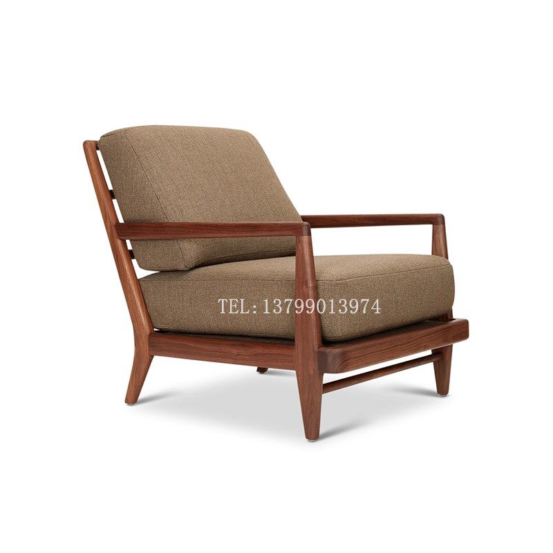 北欧实木沙发椅沙发脚蹬民宿休闲椅凳组合样板房售楼处接待洽谈椅,淘宝优惠券,粉丝福利购,淘宝优惠卷
