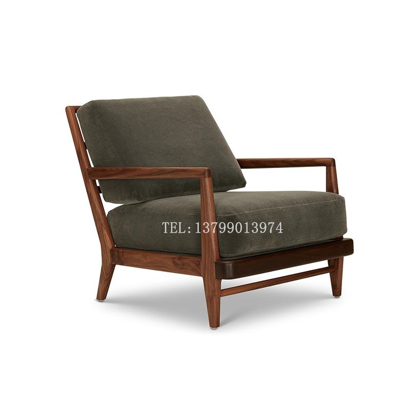 北欧实木沙发椅沙发脚蹬民宿休闲椅凳组合样板房售楼处接待洽谈椅,淘宝优惠券,粉丝福利购,淘宝优惠卷