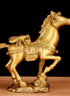 纯铜马上封侯摆件马上猴拿印猴生肖猴家用客厅书房办公室小号装饰