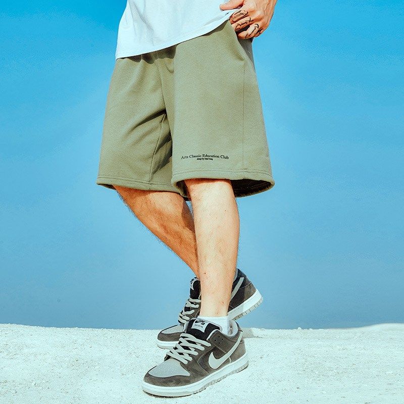 休闲短裤男士夏季潮牌宽松加肥加大码针织裤薄款运动直筒五分短裤,淘宝优惠券,粉丝福利购,淘宝优惠卷