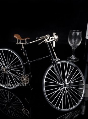 拼装复古自行车模型摆件