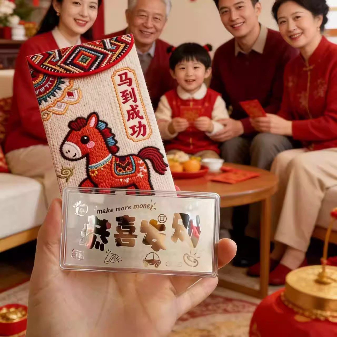 2026新年礼品过年红包银钞新年礼物压岁钱银箔送礼X2