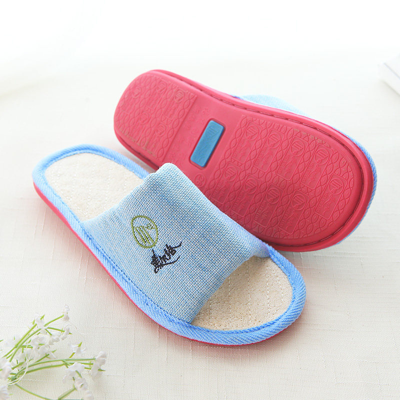 春夏季丝瓜络情侣家居室内木地板静音家用拖鞋男女士厚底防滑凉拖 - 图2