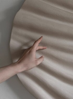 侘寂风立体雕刻名宿装饰画圆形玄关挂画客厅高级感卧室床头壁画