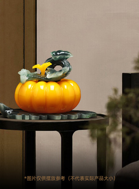 财富丰收南瓜摆件中式家居客厅玄关电D视柜装饰工艺礼品摆饰乔迁