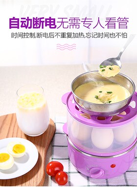 定时煮蛋器自动断电蒸蛋器小1人蒸鸡蛋神器早餐机双层多功能家用