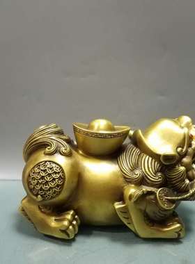 纯铜貔貅一对皮j休皮修貌貅客厅店铺玄关装饰品开业送礼工艺品摆