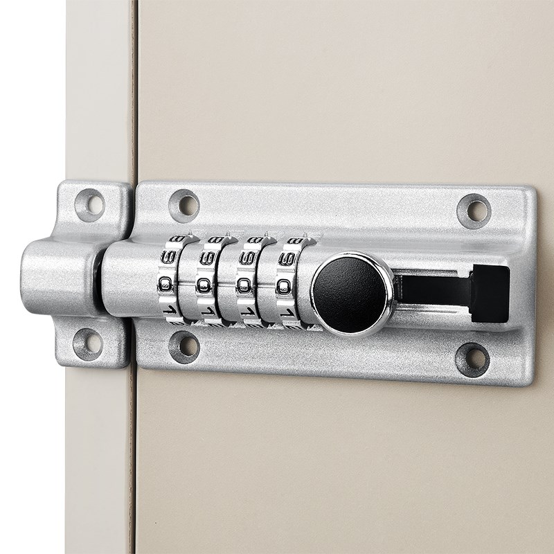 免打孔密码插销锁大门栓户外庭院锁门扣安全N锁防盗密码栅栏门锁 - 图0