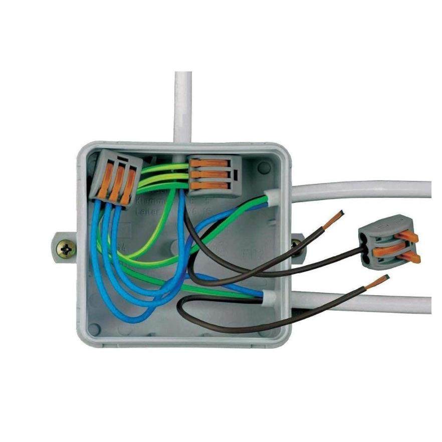 115PCS杠杆线连接器螺母套件带底座螺丝电气连接器2345导体组合 - 图3