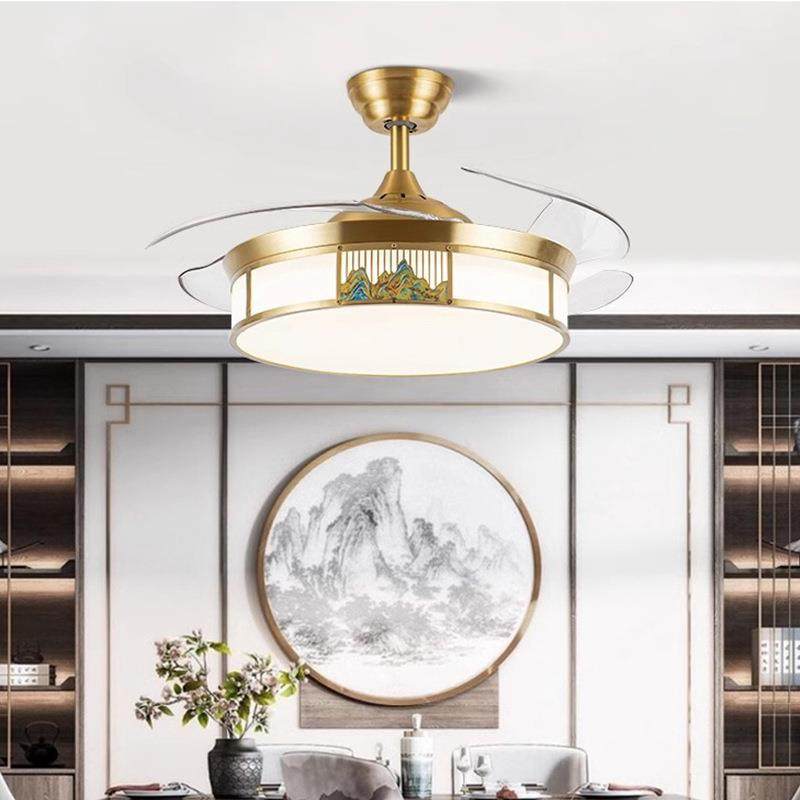 全铜新5中厅式餐灯具吊扇灯一体202年新款隐形智能家用厅客风扇灯,淘宝优惠券,粉丝福利购,淘宝优惠卷