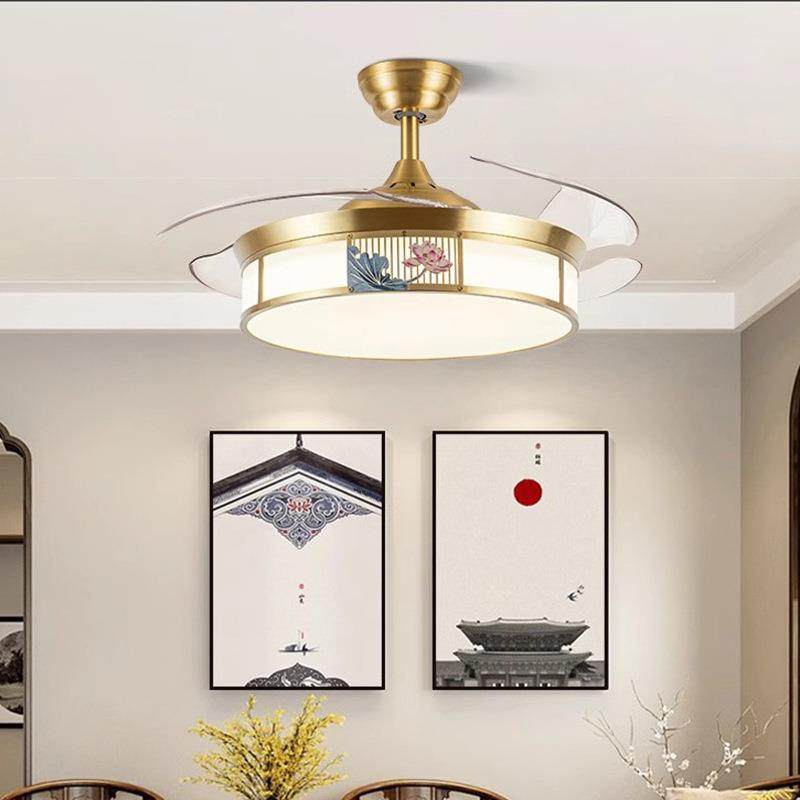 全铜新5中厅式餐灯具吊扇灯一体202年新款隐形智能家用厅客风扇灯,淘宝优惠券,粉丝福利购,淘宝优惠卷