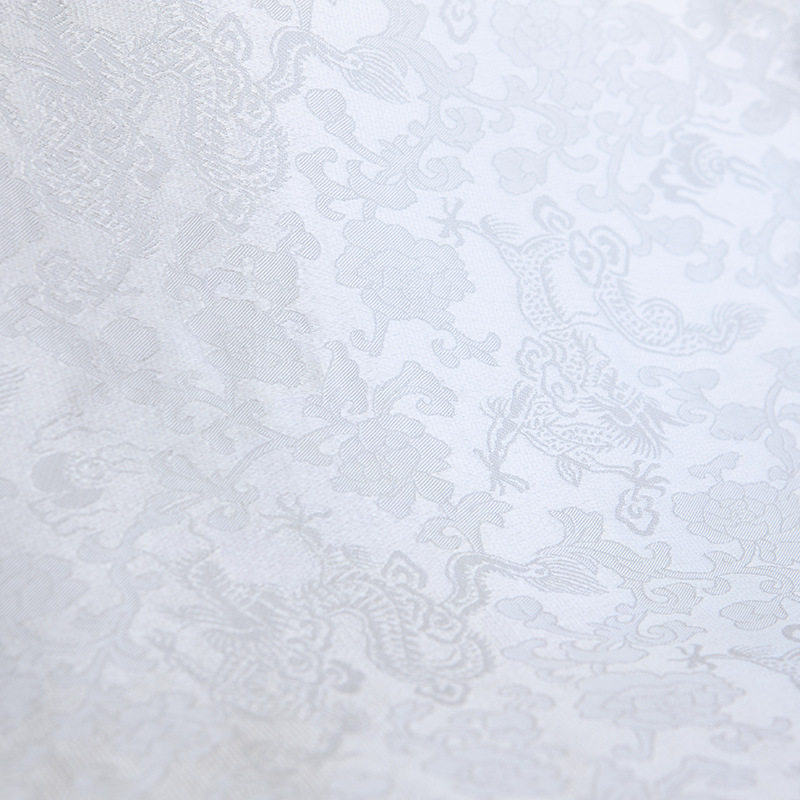 Jacquard craftsmanship for decorative items, fragrant crepe dragon pattern silk interwoven fabric