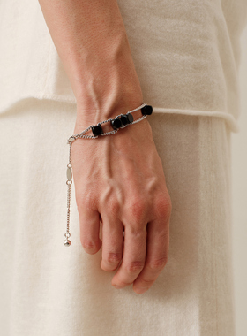 Le'Murmure手工黑玛瑙手链女生