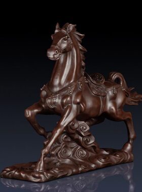 纯黄铜马到成功摆件家居饰品工艺品铜马礼品摆件办公室马装饰摆件