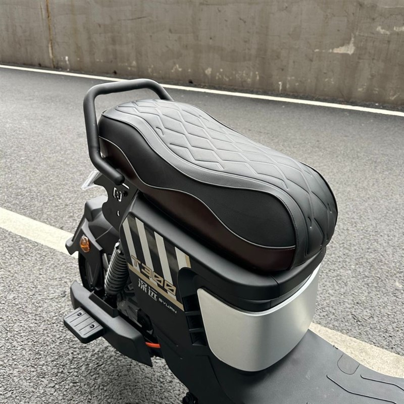 深远T300一体坐垫短尾扶手靠背改装配毛毛虫菱O形53cm后座包直上 - 图1