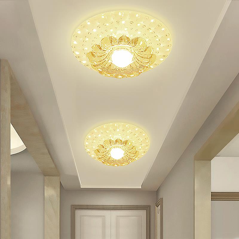 Modern simple aisle lights corridor lights light luxury entrance lights embedded downlights concealed spotlights creative crystal lamps