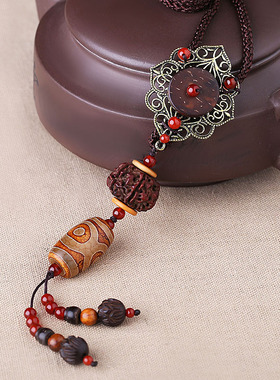 复古毛衣链长款项链胸前挂件天珠吊坠百搭装饰品女民族风配饰挂饰