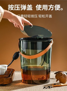茶水桶茶渣d分离过滤排水桶茶道茶台接水桶功夫茶具配件茶叶废水