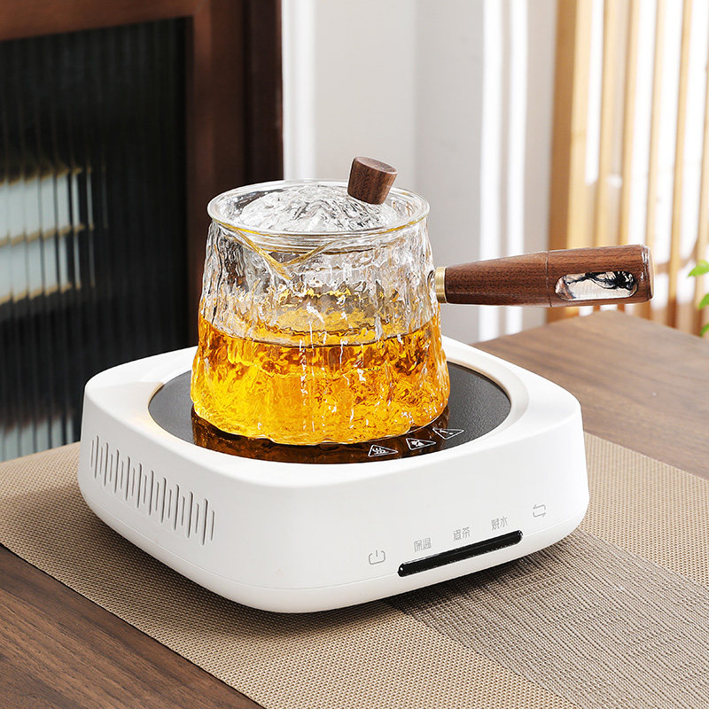 Tea room electric tea stove household Japanese tea set tea set electric pottery stove heating glass flower teapot with filter