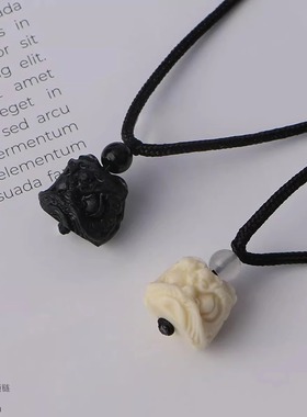 醒狮项链新中式古国风情侣不掉色