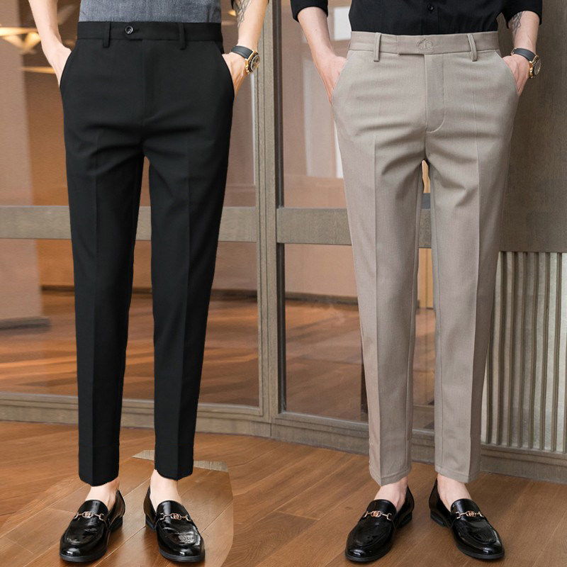 配马丁靴的裤子男士秋冬季休闲裤毛呢加绒加厚西裤修身冬款九分裤,淘宝优惠券,粉丝福利购,淘宝优惠卷