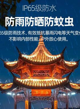 室外太阳能灯瓦楞灯古建筑工程亮化屋顶凉亭楼顶景观灯防水瓦片灯