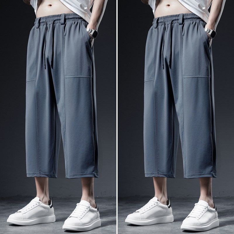 七分裤八分裤男士冰丝运动裤五分短裤夏季宽松弹力加肥加大码卫裤,淘宝优惠券,粉丝福利购,淘宝优惠卷