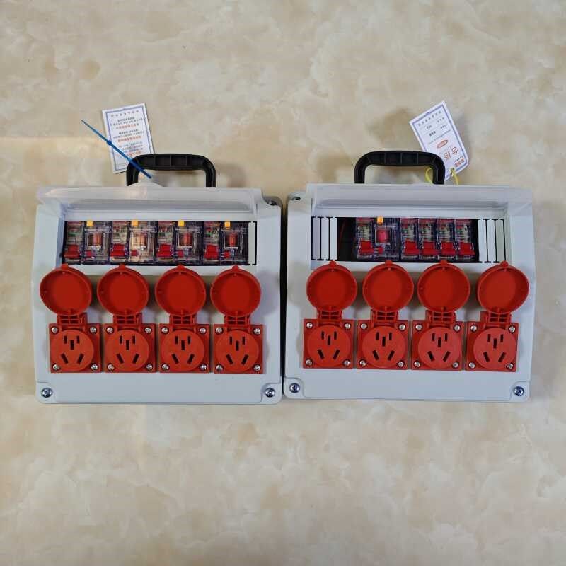 工地临时用电手提箱插座220V2线漏保四位五孔10A16A小电箱便携式 - 图3