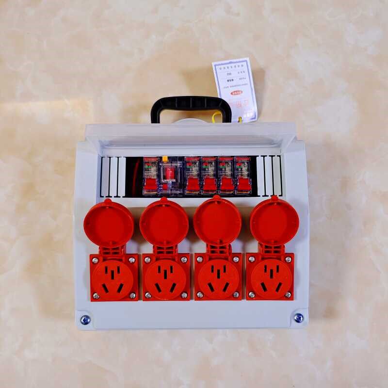 工地临时用电手提箱插座220V2线漏保四位五孔10A16A小电箱便携式 - 图2