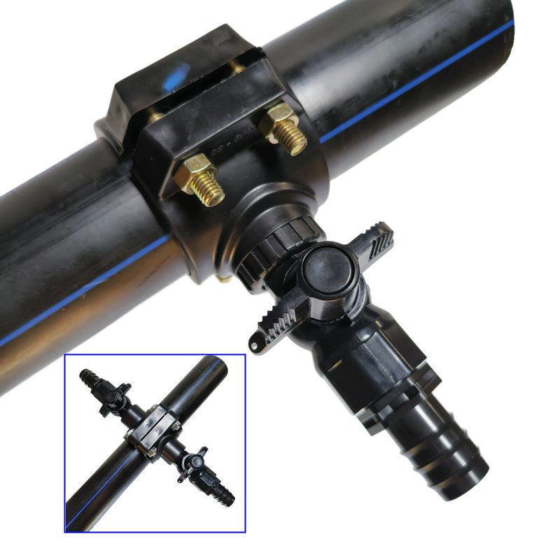 分水鞍座套装倒刺接口三通四通内牙马鞍PE PVC ppr主管通用带球阀,淘宝优惠券,粉丝福利购,淘宝优惠卷