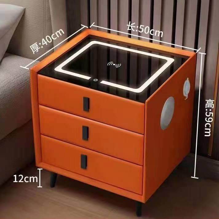 网红智能床头柜现代简约纯实木卧室置物柜多功能无线充电轻奢,淘宝优惠券,粉丝福利购,淘宝优惠卷