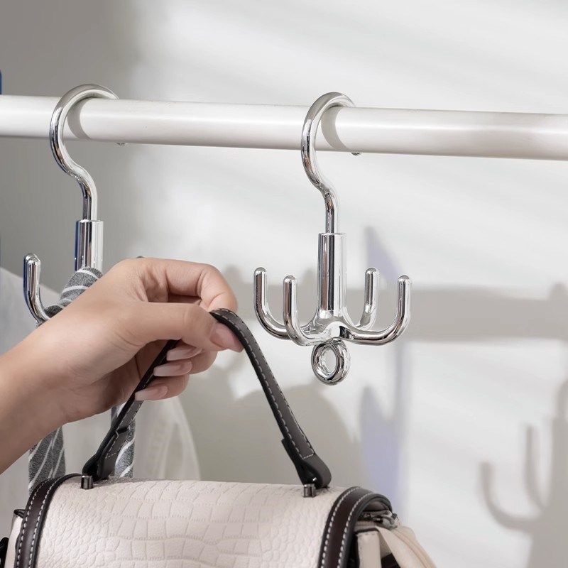 四爪可旋转挂钩挂包包帽子皮带收纳神器衣柜多功能挂架万能免打孔,淘宝优惠券,粉丝福利购,淘宝优惠卷