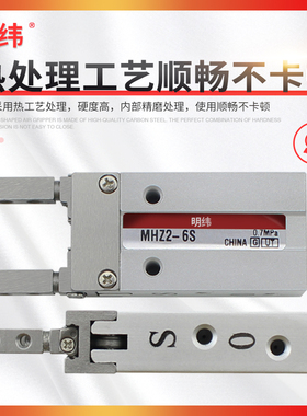 SMC型气动手指气缸MHZ2-16D气爪平行HFZ/MHZL2小型夹爪HFK机械手