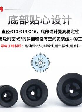 ZP3-B吸盘气动工业单层吸头强力硅胶机械手配件真空吸嘴防静电