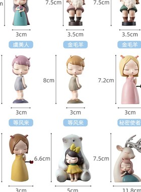 可米生活白夜童话猫将军汽车载装饰小摆件创意情人节送闺蜜日礼物