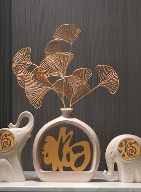 现代大象福字招财摆件家居装饰品创意客厅酒柜电视柜摆设结婚礼物