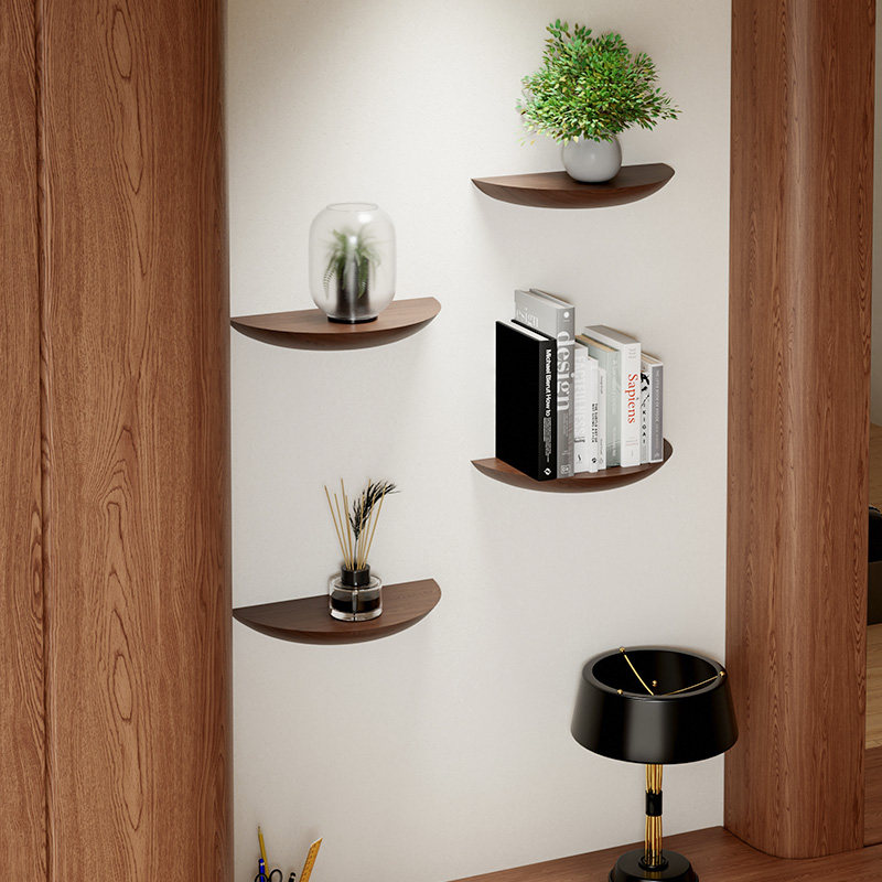 墙上置物架免打孔一字隔板创意家用网红墙壁挂式收U纳木板展示架,淘宝优惠券,粉丝福利购,淘宝优惠卷