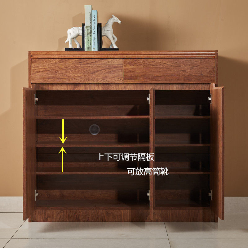 实木色鞋柜家用门口入户玄关门厅柜简约现代大容量鞋Y橱胡桃收纳,淘宝优惠券,粉丝福利购,淘宝优惠卷