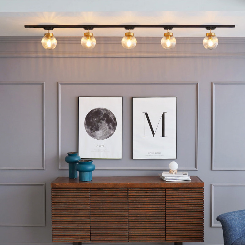 怀旧氛围LED轨道灯玻璃家用客厅厨房2米明装滑轨温馨照明射灯2022,淘宝优惠券,粉丝福利购,淘宝优惠卷