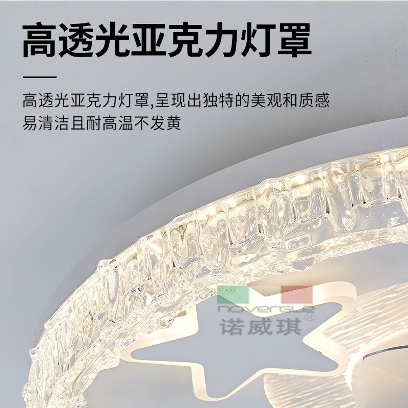 25新款LED护眼智能语音卧室风扇灯轻奢变频现代可摇头房间吸顶灯,淘宝优惠券,粉丝福利购,淘宝优惠卷