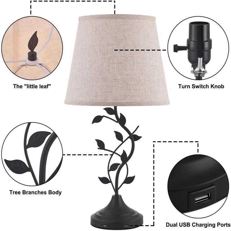 Cross-border hot selling LED fabric table lamp creative design USB interface rechargeable bedroom bedside desk eye protection lamp